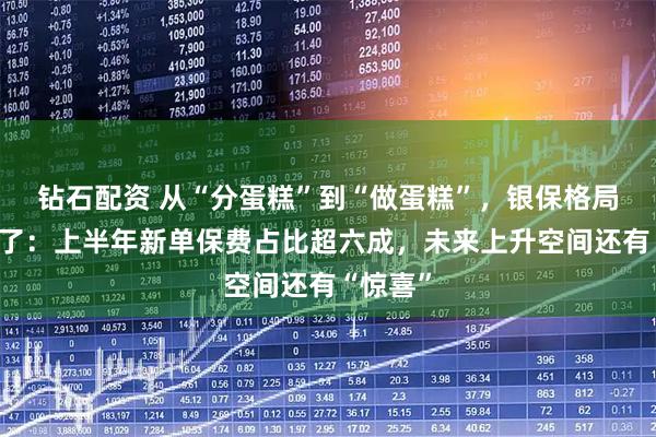 钻石配资 从“分蛋糕”到“做蛋糕”，银保格局彻底变了：上半年新单保费占比超六成，未来上升空间还有“惊喜”